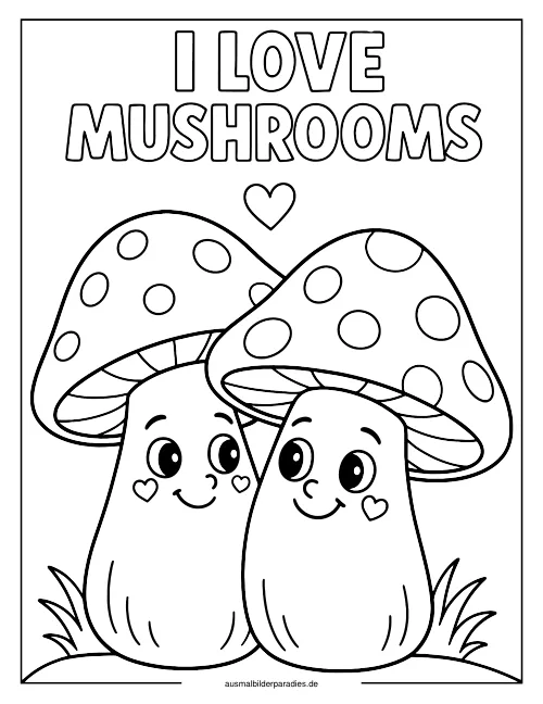 Pilz Ausmalbild 7 - kostenlos zum Ausdrucken