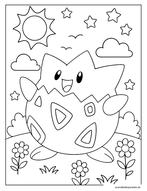 Pokémon Ausmalbild 13 - kostenlos zum Ausdrucken