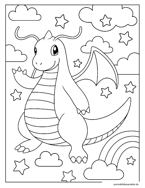 Pokémon Ausmalbild 15 - kostenlos zum Ausdrucken