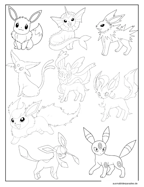 Pokémon Ausmalbild 18 - kostenlos zum Ausdrucken