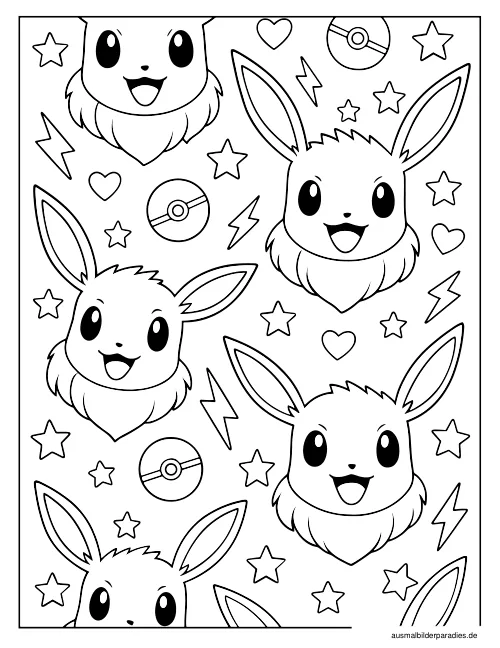 Pokémon Ausmalbild 19 - kostenlos zum Ausdrucken
