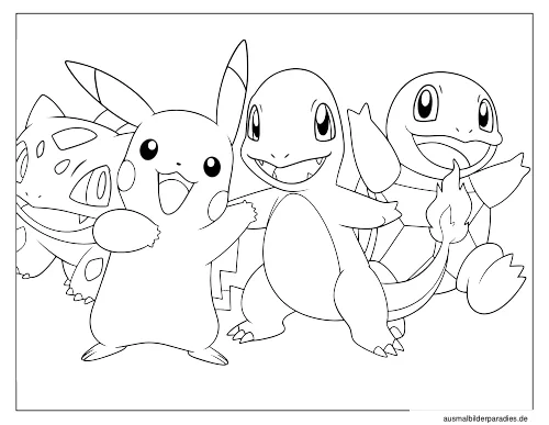 Pokémon Ausmalbild 2 - kostenlos zum Ausdrucken