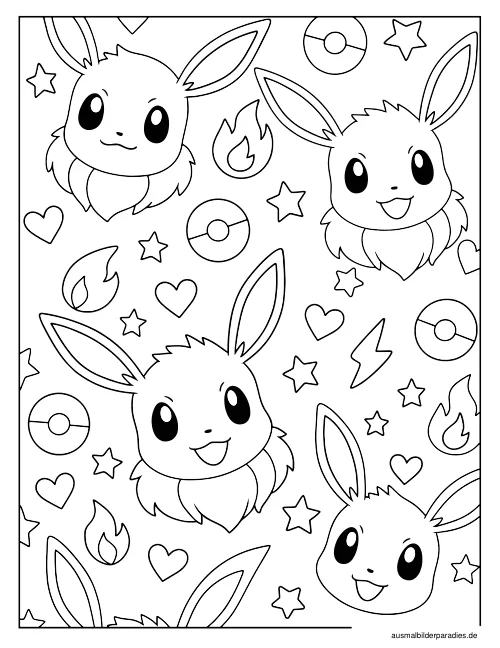 Pokémon Ausmalbild 20 - kostenlos zum Ausdrucken