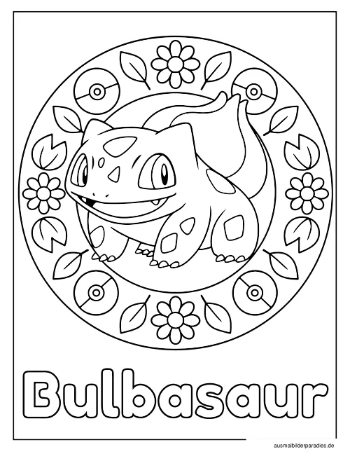 Pokémon Ausmalbild 4 - kostenlos zum Ausdrucken