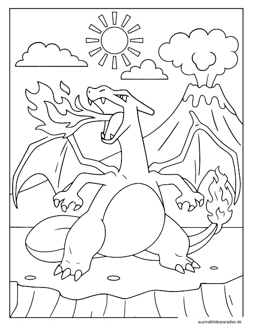 Pokémon Ausmalbild 6 - kostenlos zum Ausdrucken