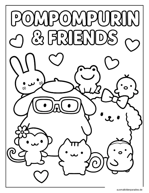Pompompurin Ausmalbild 10 - kostenlos zum Ausdrucken