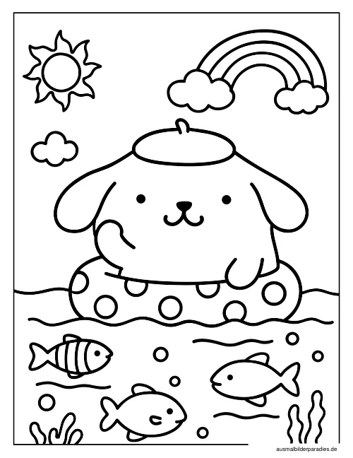 Pompompurin Ausmalbild 11 - kostenlos zum Ausdrucken