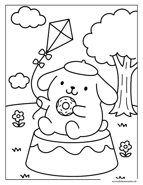 Pompompurin Ausmalbild 12 - kostenlos zum Ausdrucken