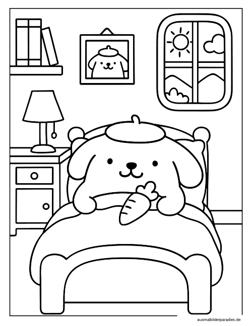 Pompompurin Ausmalbild 13 - kostenlos zum Ausdrucken