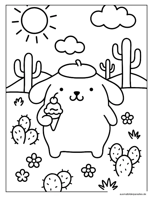 Pompompurin Ausmalbild 15 - kostenlos zum Ausdrucken