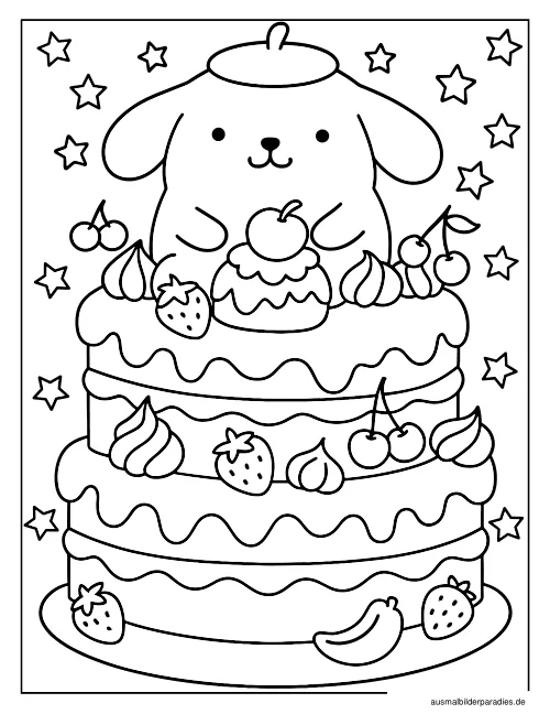 Pompompurin Ausmalbild 16 - kostenlos zum Ausdrucken