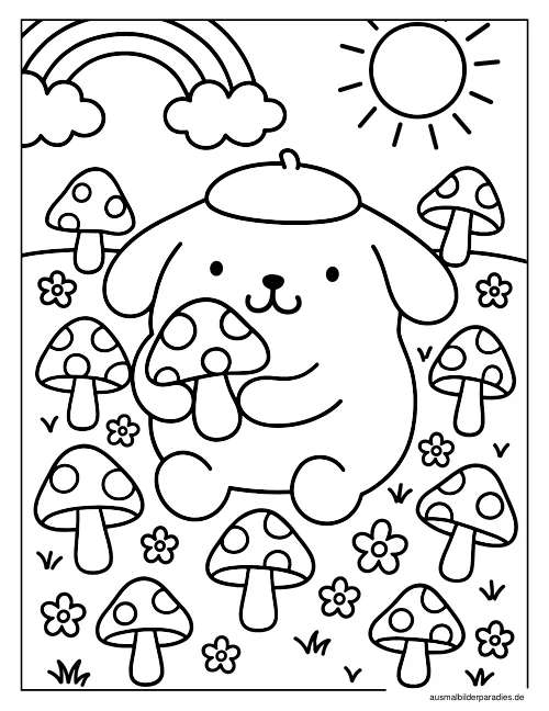 Pompompurin Ausmalbild 18 - kostenlos zum Ausdrucken