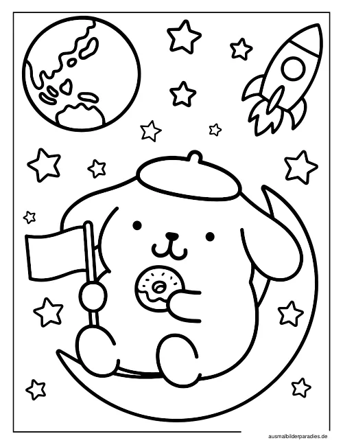 Pompompurin Ausmalbild 19 - kostenlos zum Ausdrucken