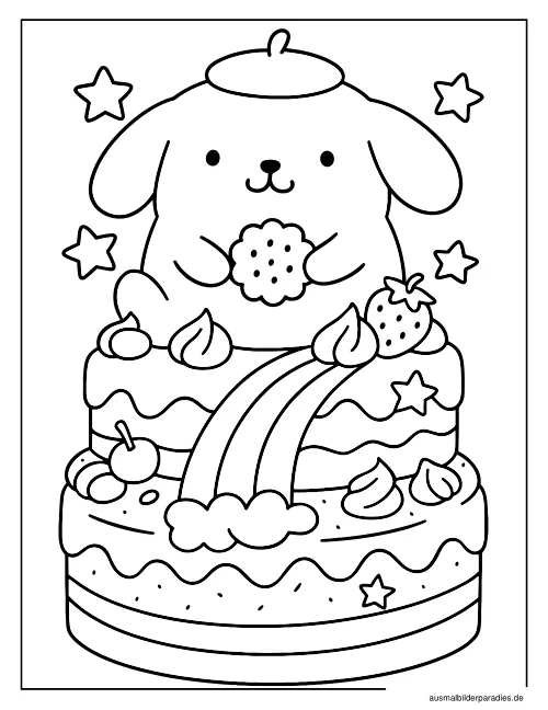 Pompompurin Ausmalbild 21 - kostenlos zum Ausdrucken