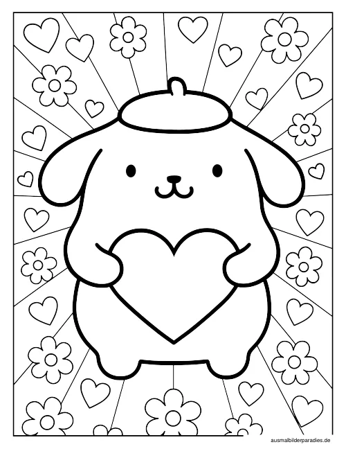 Pompompurin Ausmalbild 24 - kostenlos zum Ausdrucken