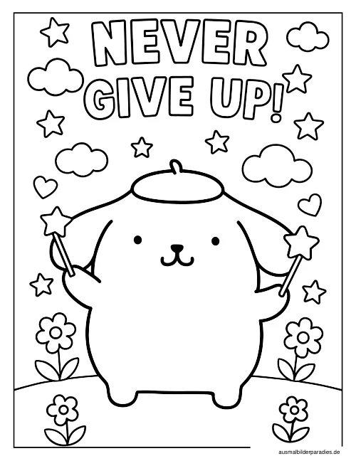 Pompompurin Ausmalbild 25 - kostenlos zum Ausdrucken