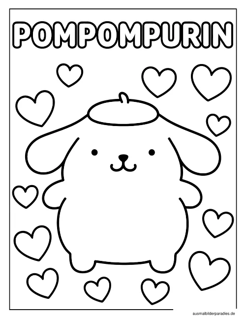 Pompompurin Ausmalbild 27 - kostenlos zum Ausdrucken