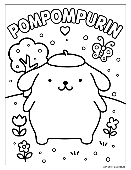 Pompompurin Ausmalbild 28 - kostenlos zum Ausdrucken