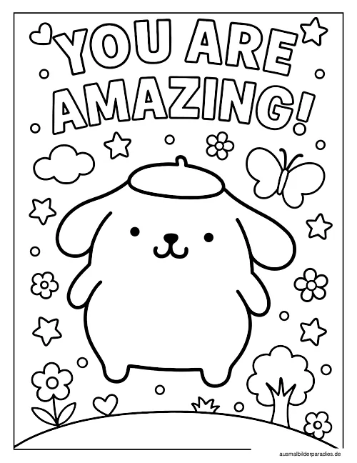 Pompompurin Ausmalbild 29 - kostenlos zum Ausdrucken