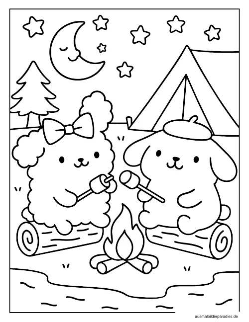 Pompompurin Ausmalbild 3 - kostenlos zum Ausdrucken