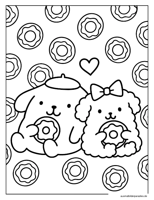 Pompompurin Ausmalbild 6 - kostenlos zum Ausdrucken