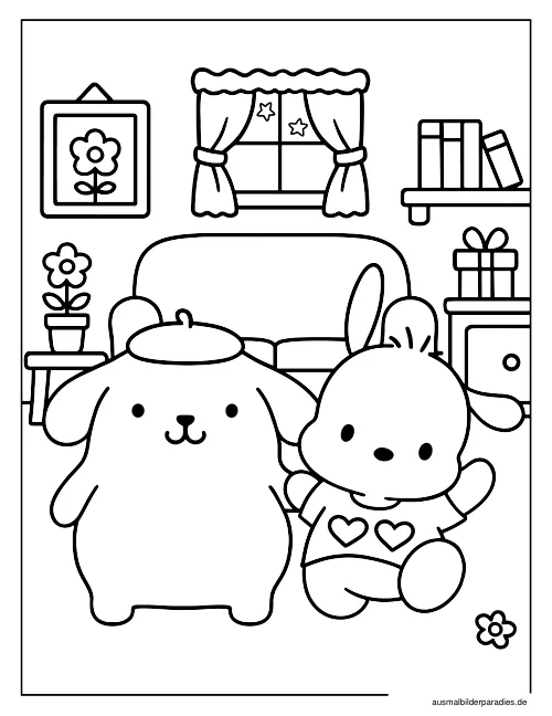 Pompompurin Ausmalbild 8 - kostenlos zum Ausdrucken