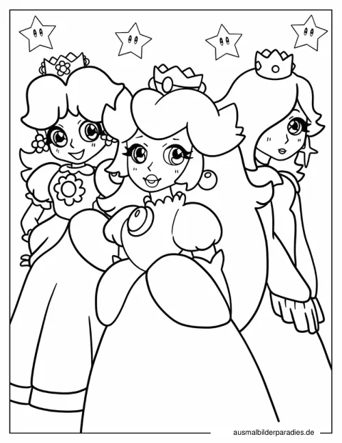 Prinzessin Daisy Ausmalbild 11 - kostenlos zum Ausdrucken