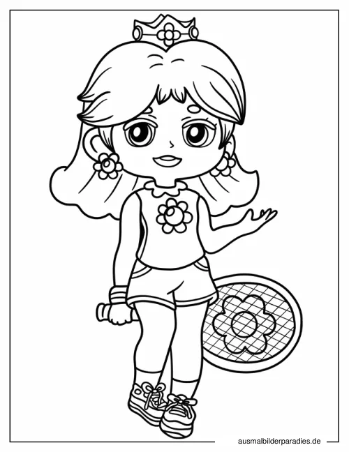Prinzessin Daisy Ausmalbild 13 - kostenlos zum Ausdrucken