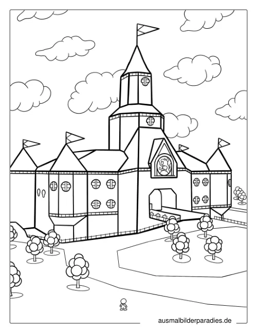 Prinzessin Peach Ausmalbild 19 als Gratis-PDF Prinzessin Peach Ausmalbild 19 - kostenlos zum Ausdrucken