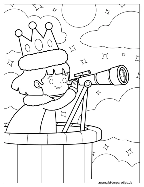 Prinzessin Ausmalbild 10 - kostenlos zum Ausdrucken