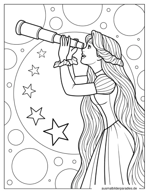 Prinzessin Ausmalbild 12 - kostenlos zum Ausdrucken