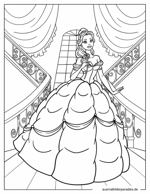 Prinzessin Ausmalbild 23 - kostenlos zum Ausdrucken