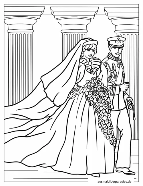 Prinzessin Ausmalbild 25 - kostenlos zum Ausdrucken