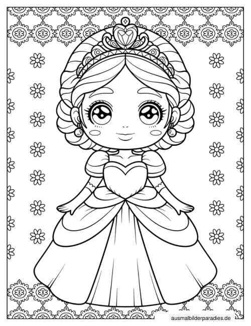 Prinzessin Ausmalbild 31 - kostenlos zum Ausdrucken
