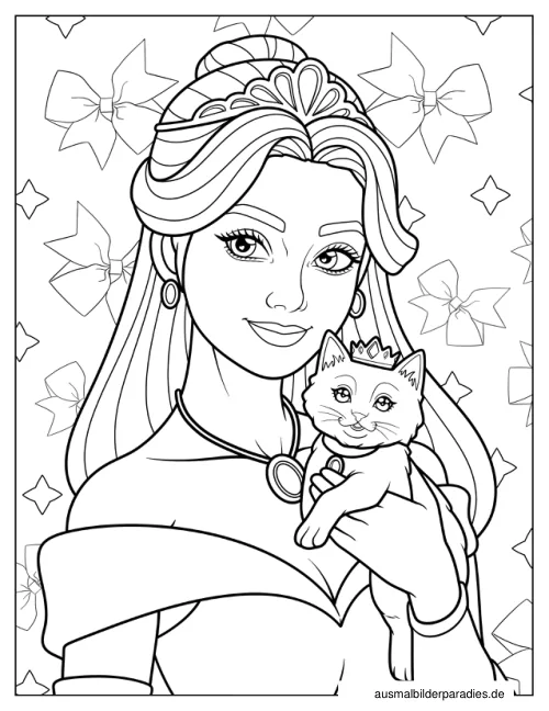 Prinzessin Ausmalbild 34 - kostenlos zum Ausdrucken
