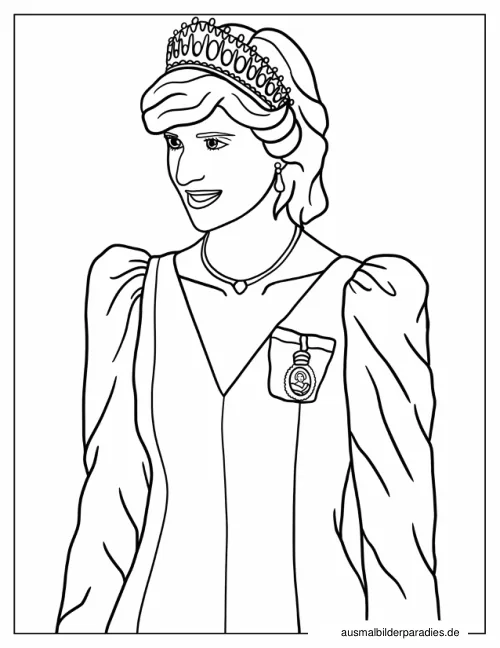 Prinzessin Ausmalbild 36 - kostenlos zum Ausdrucken
