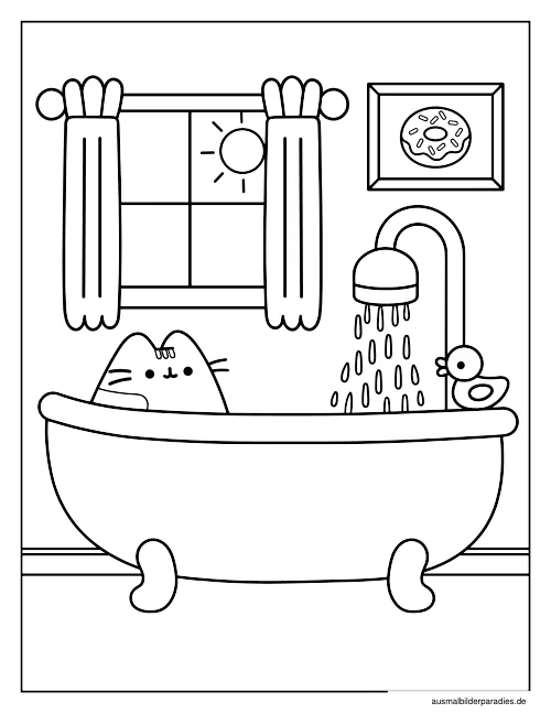 Pusheen Ausmalbild 11 - kostenlos zum Ausdrucken