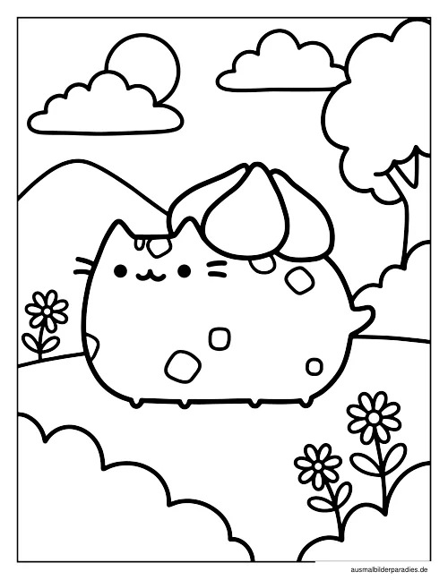 Pusheen Ausmalbild 14 - kostenlos zum Ausdrucken