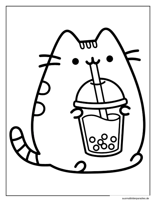 Pusheen Ausmalbild 16 - kostenlos zum Ausdrucken