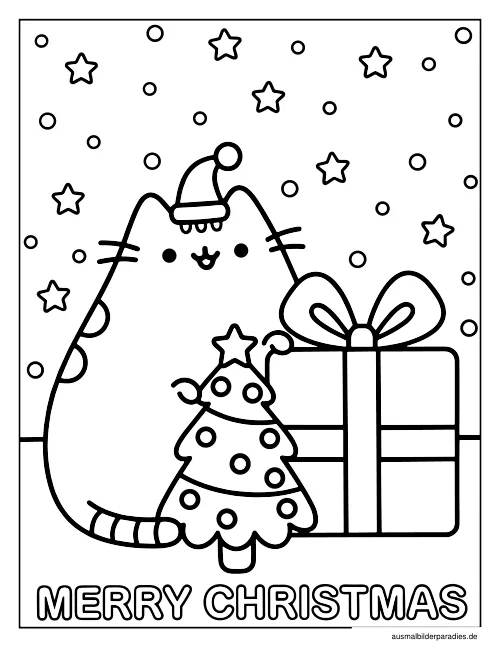 Pusheen Ausmalbild 18 - kostenlos zum Ausdrucken
