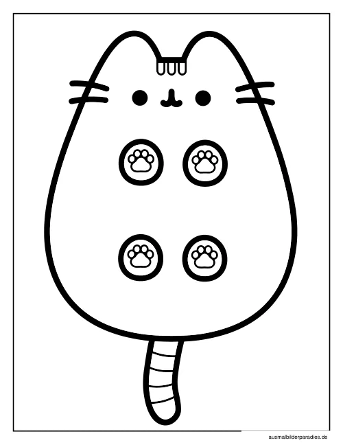 Pusheen Ausmalbild 2 - kostenlos zum Ausdrucken