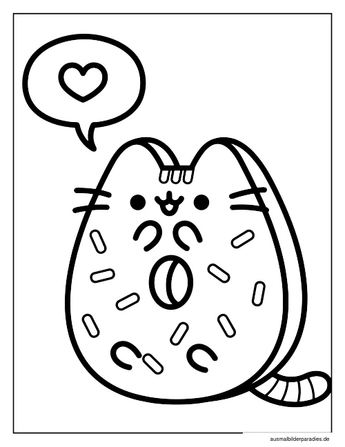 Pusheen Ausmalbild 20 - kostenlos zum Ausdrucken