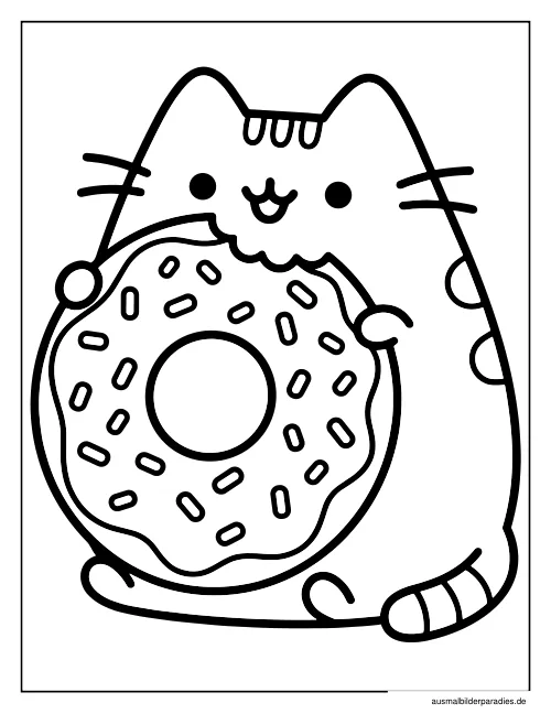 Pusheen Ausmalbild 23 - kostenlos zum Ausdrucken