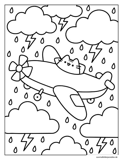 Pusheen Ausmalbild 26 - kostenlos zum Ausdrucken