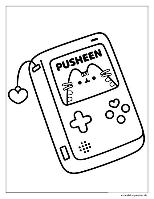 Pusheen Ausmalbild 29 - kostenlos zum Ausdrucken