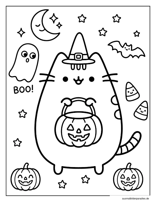 Pusheen Ausmalbild 30 - kostenlos zum Ausdrucken