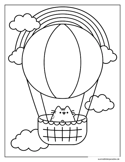 Pusheen Ausmalbild 33 - kostenlos zum Ausdrucken