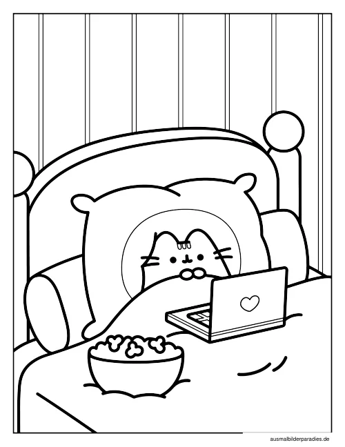 Pusheen Ausmalbild 36 - kostenlos zum Ausdrucken