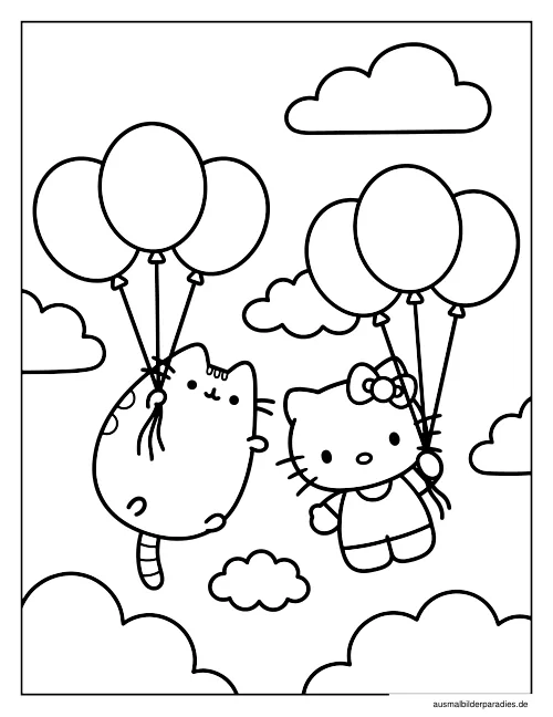 Pusheen Ausmalbild 4 - kostenlos zum Ausdrucken