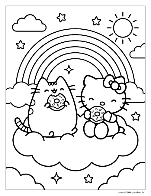Pusheen Ausmalbild 5 - kostenlos zum Ausdrucken